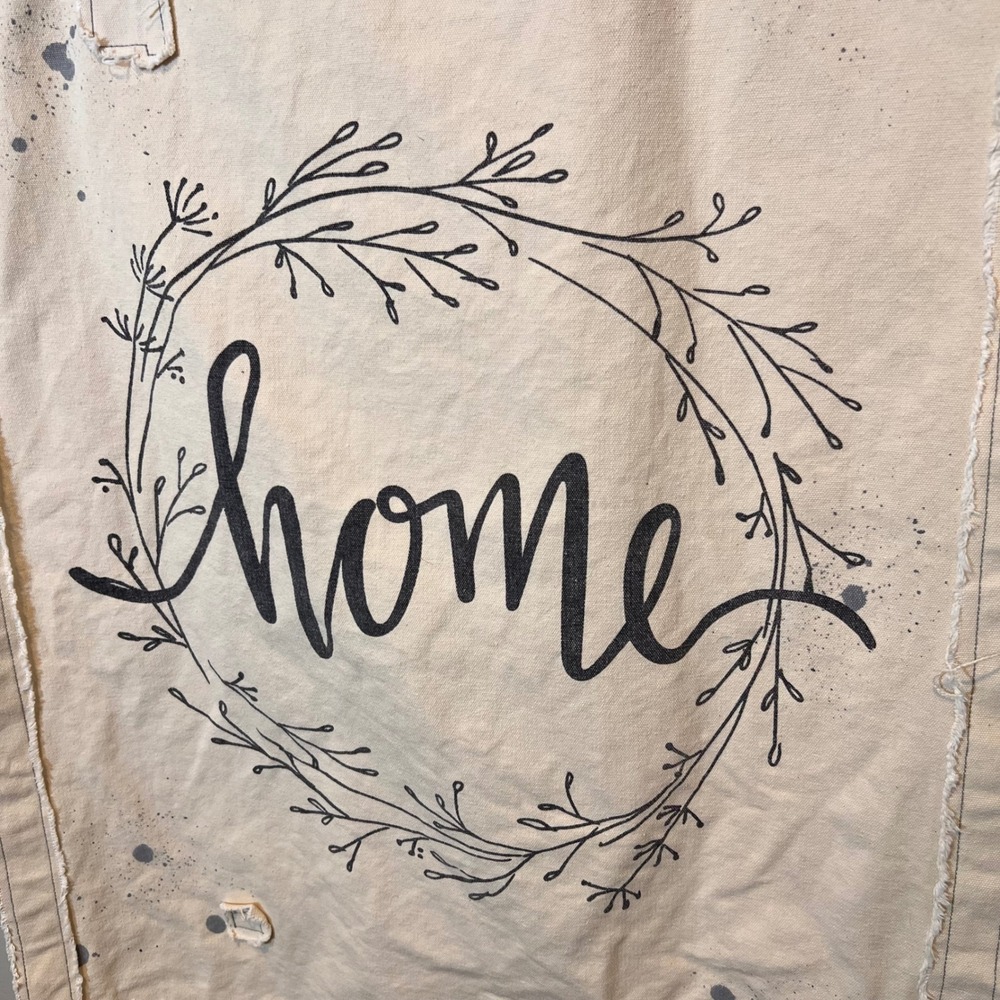 Primitives by Kathy Home Wreath Canvas Wall Banner Art Cotton Farmhouse 25"x32" - Picture 4 of 14
